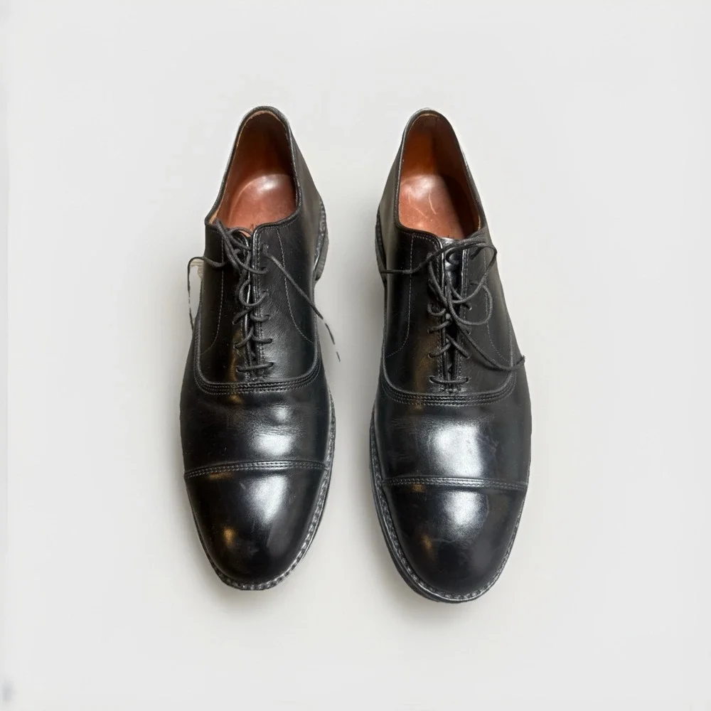 Allen Edmonds Park Avenue Mens 10.5 D  Black Leather Cap Toe Oxford Dress Shoes
